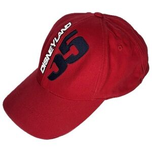 Vintage Disneyland 55 Cap Baseball Hat Cotton Flexseam Red White Blue OS Disney